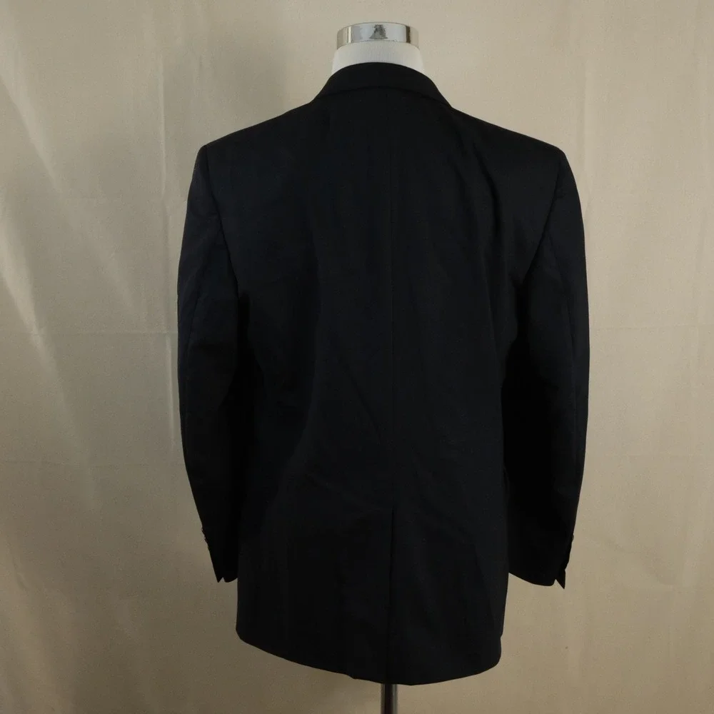 Jos A Bank 38R Traveler Blazer Wool Blend Navy Two Button Lined Vented Formal